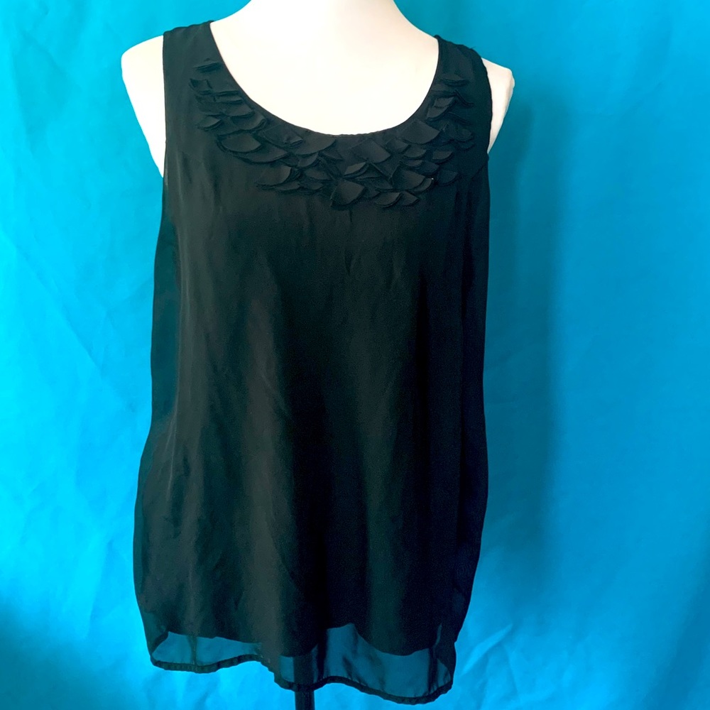 ❤️ Elle Women’s Black Floral? Sleeveless/Tank size XL